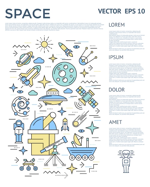 Raum vertikale infografik