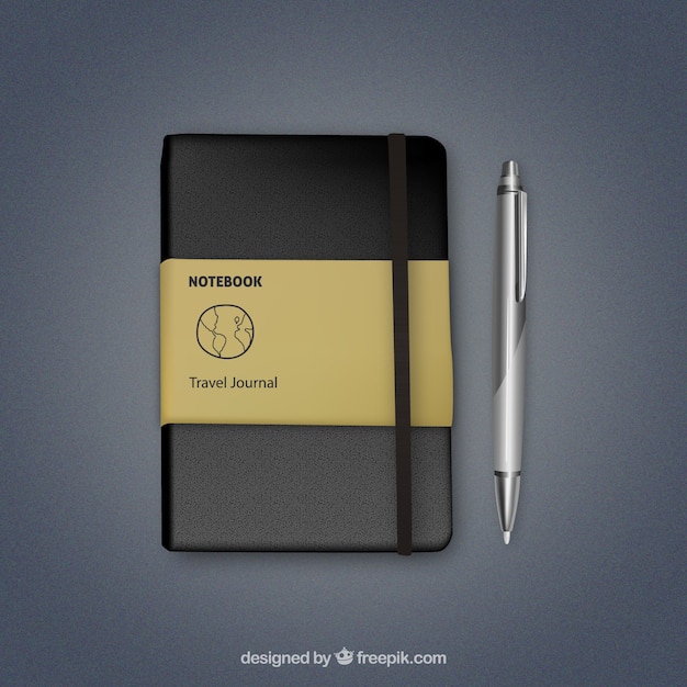 Kostenloser Vektor realistic notebook