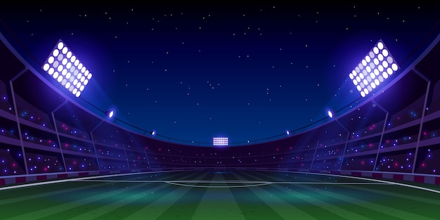 Realistische Abbildung eines Fußballstadions
