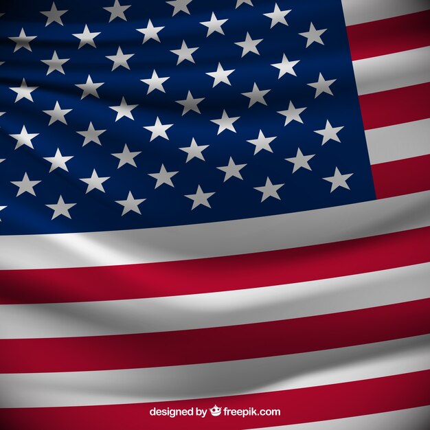 Realistische amerikanische Flagge Hintergrund