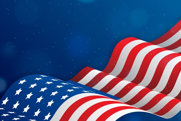 Realistische amerikanische Flagge Hintergrund