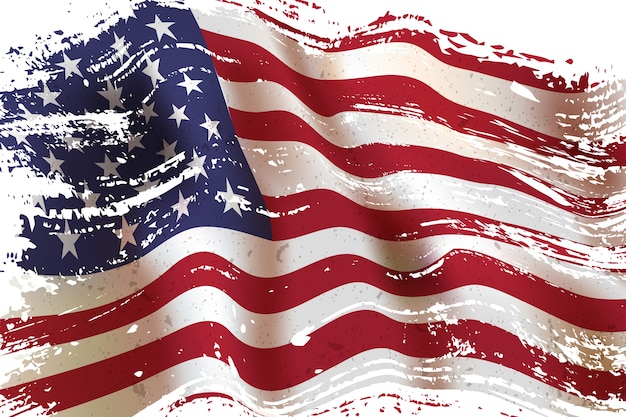 Realistische amerikanische Grunge-Flagge