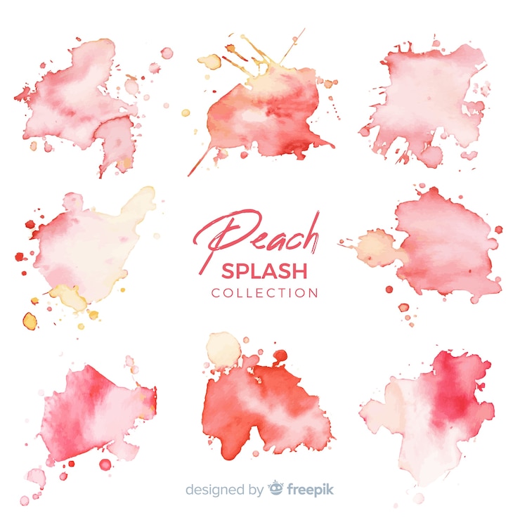 Kostenlose Vektor realistische aquarell-splatter-sammlung