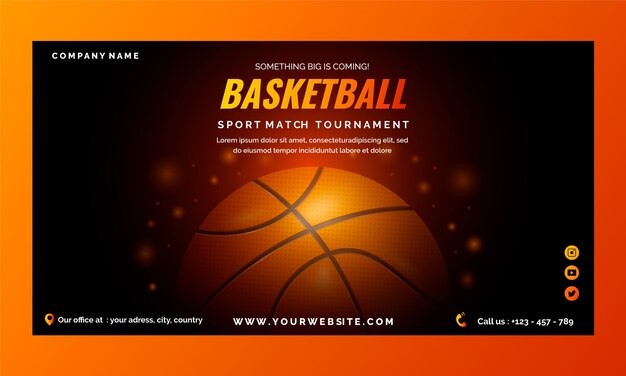 Realistische Basketball-Facebook-Werbung