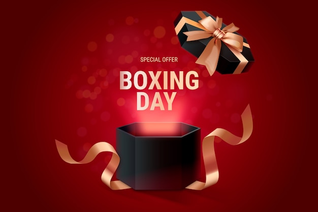 Kostenloser Vektor realistische boxing day hintergrund