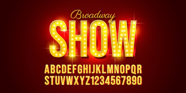 Realistische Broadway-Schriftart