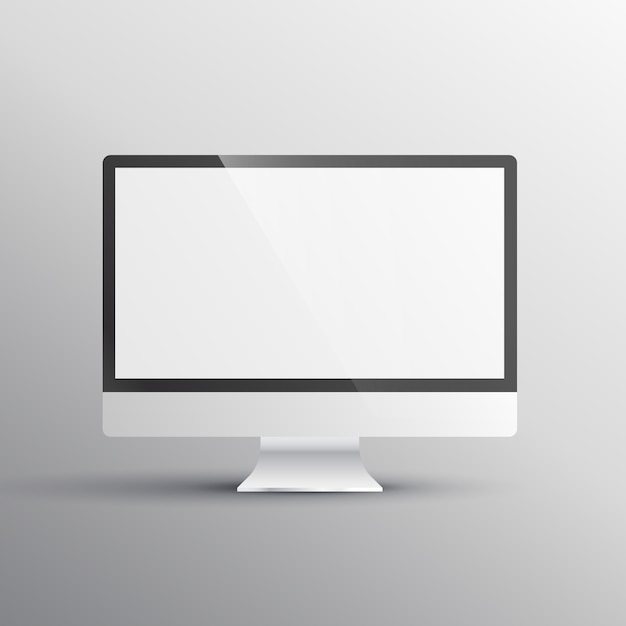 Realistische Computer-Mockup-Vorlage