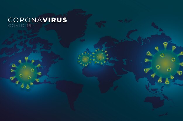 Realistische coronavirus-karte