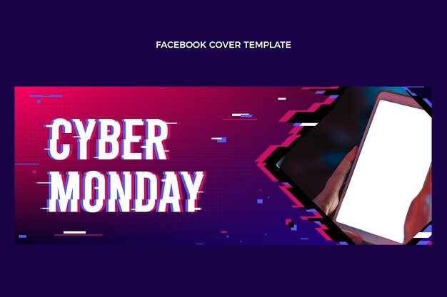 Realistische Cyber Monday-Social-Media-Cover-Vorlage