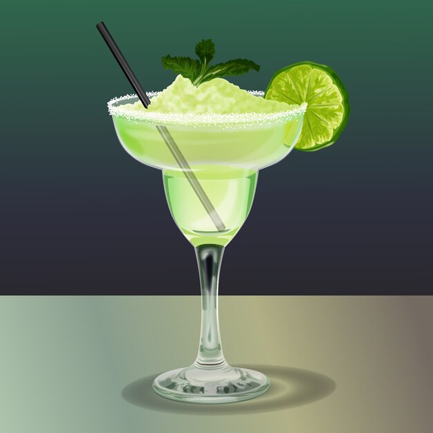 Realistische Daiquiri-Illustration