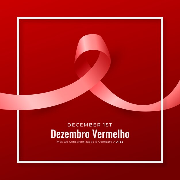 Realistische Dezembro-Vermelho-Illustration