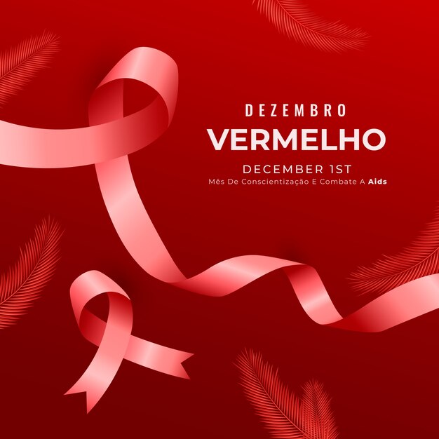 Realistische Dezembro-Vermelho-Illustration