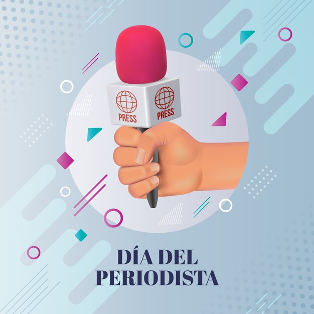 Realistische dia del periodista-illustration