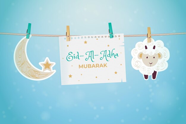 Realistische eid al-adha Illustration