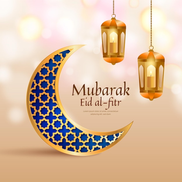 Realistische eid al-fitr Illustration