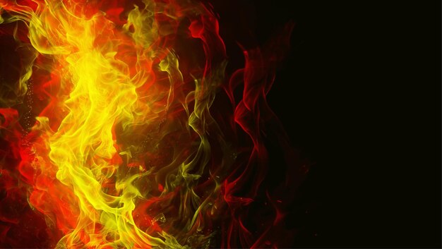 Realistische Flammenrahmen-Hintergrundvorlage