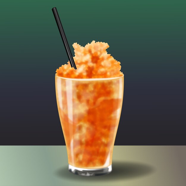 Realistische Granita-Illustration