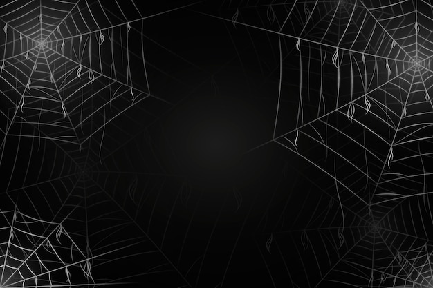 Realistische halloween spinnennetz backgroun