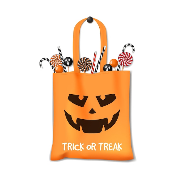 Realistische halloween-tasche