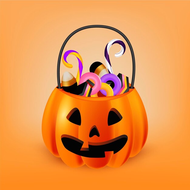 Realistische Halloween-Taschenillustration