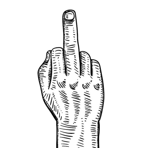 Mittelfinger vector-Vektoren und -Illustrationen zum kostenlosen Download