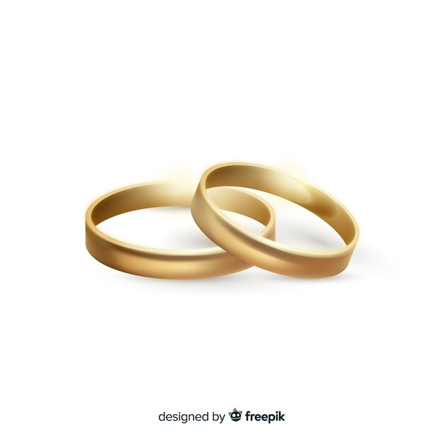 Realistische Hochzeitsringe