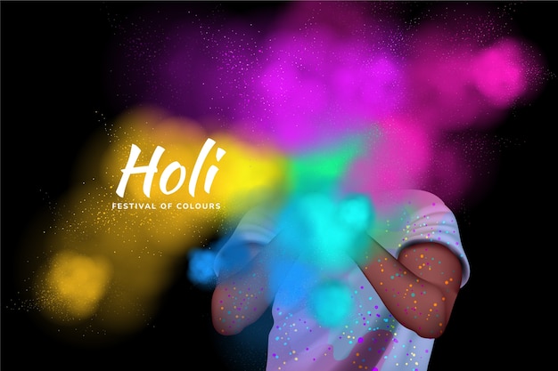 Kostenloser Vektor realistische holi-illustration