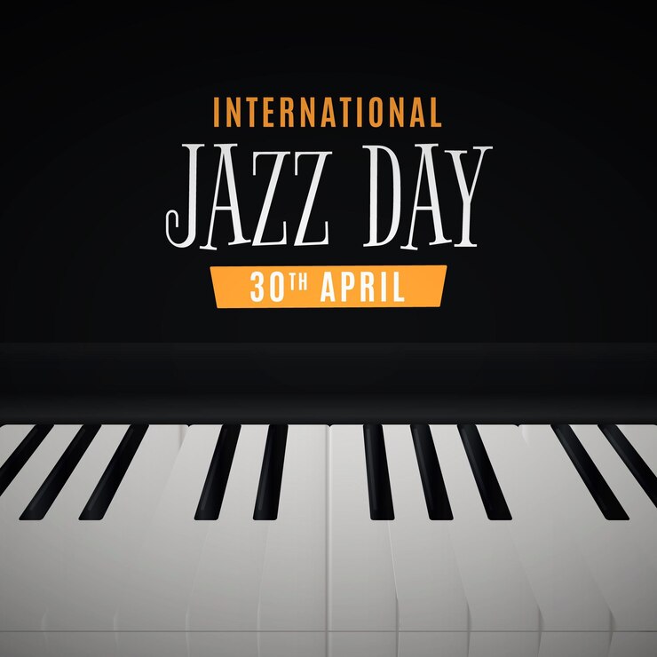 Kostenlose Vektor realistische illustration des internationalen jazz-tages