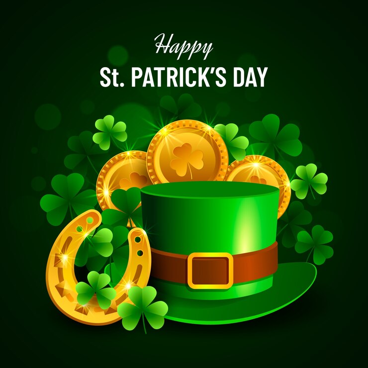 Kostenlose Vektor realistische illustration für die feier zum st. patrick's day