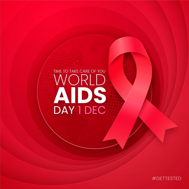 Realistische Illustration zum Welt-Aids-Tag