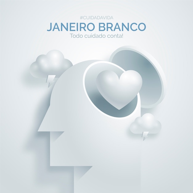 Realistische janeiro branco-illustration