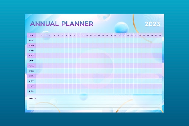 Kostenloser Vektor realistische kalendervorlage für den jährlichen wandplaner 2023