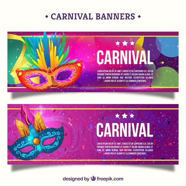 Realistische karneval banner