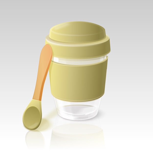 Realistische Öko-Cup-Illustration