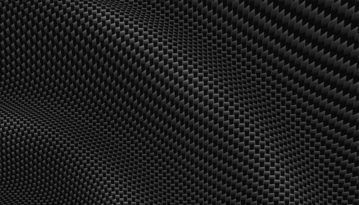 Kostenlose Vektor realistische kohlefaser-textur 3d-hintergrund