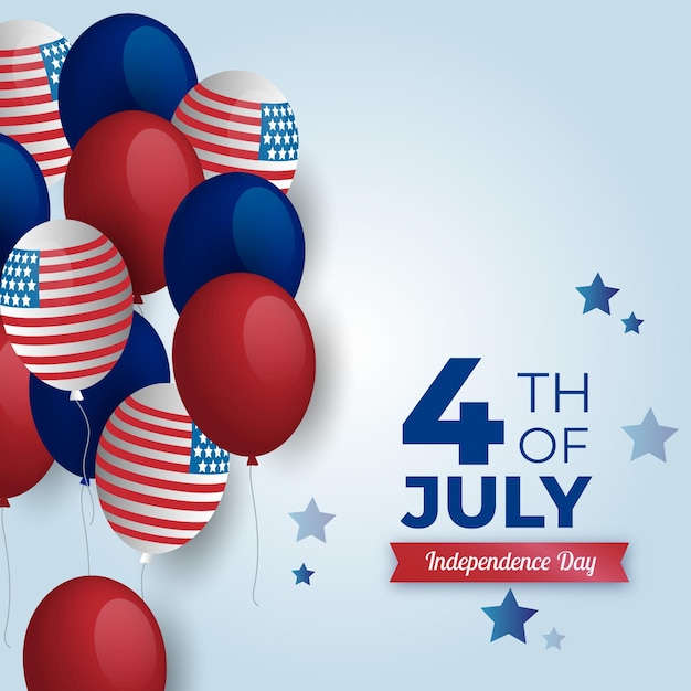 Realistische Luftballons am 4. Juli und in den USA