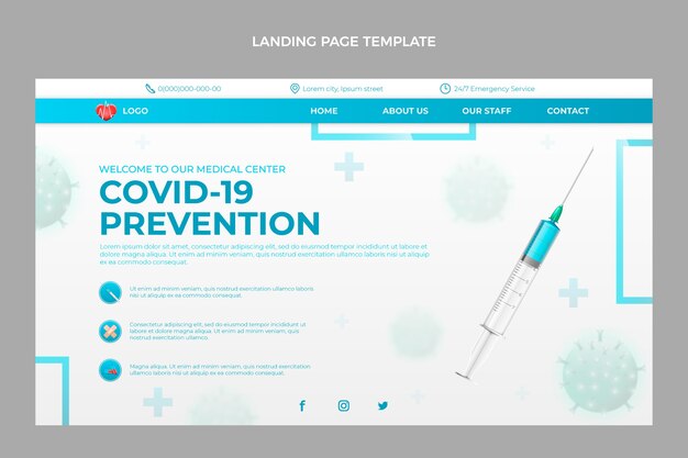 Realistische medizinische Landingpage