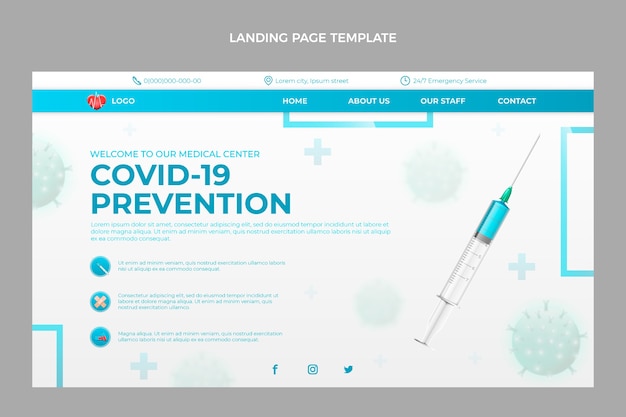 Realistische medizinische Landingpage