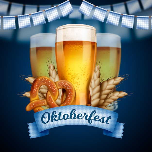 Realistische oktoberfest-eventbiere