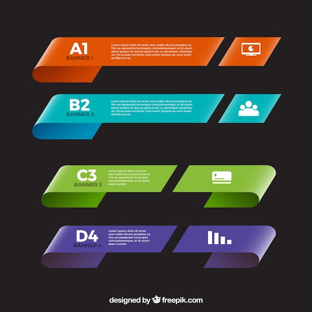 Kostenloser Vektor realistische optionen infografik