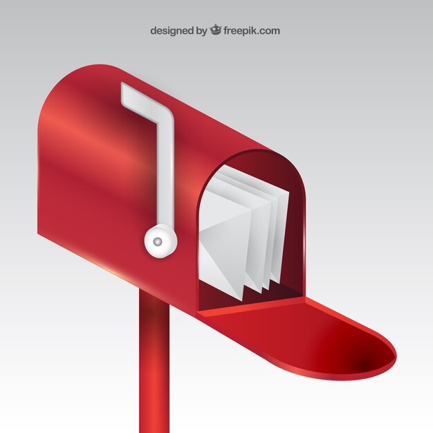Realistische roten Briefkasten Hintergrund