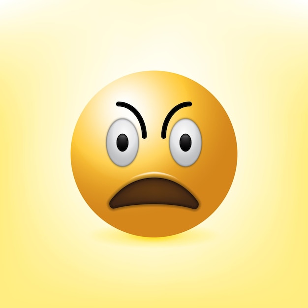 Realistische Social Media Emoji Emoticon-Vektorillustration