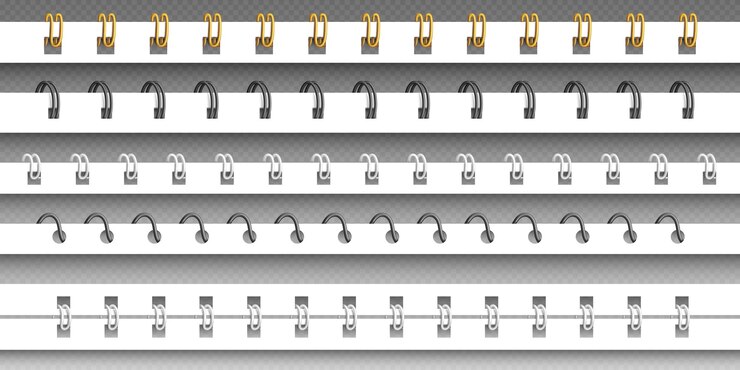 Kostenlose Vektor realistische spiral-notizbuch-binder-vektor-attrappe