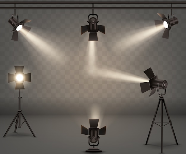 Realistische Spotlight-Kollektion