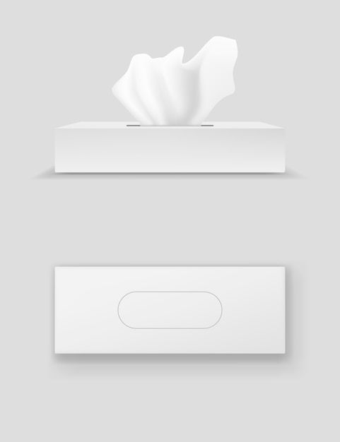 Realistische tissue-box-mockup-illustration