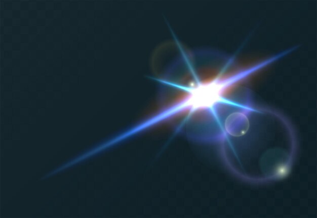 Realistische Vektorillustration Blendeneffekt Sonnenstrahl Blendenefekt Sonnenlicht