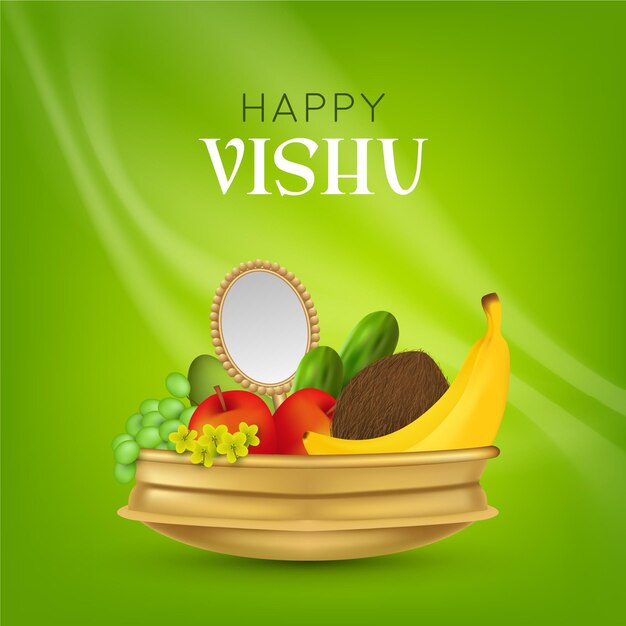 Realistische Vishu-Illustration