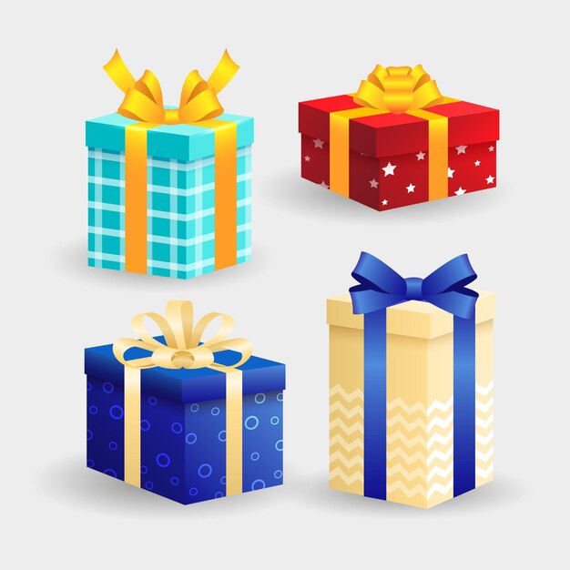 Realistische Weihnachtsgeschenksammlung