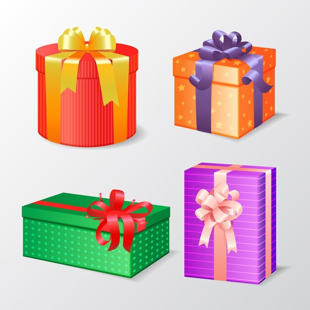 Realistische Weihnachtsgeschenksammlung