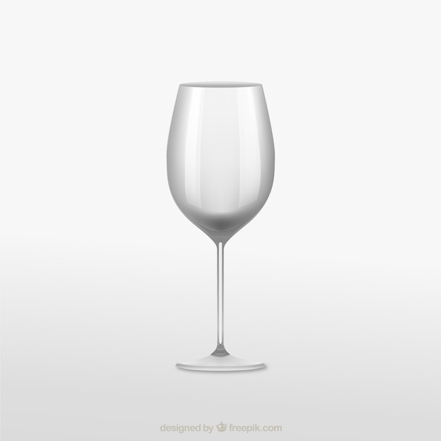 Realistische Weinglas